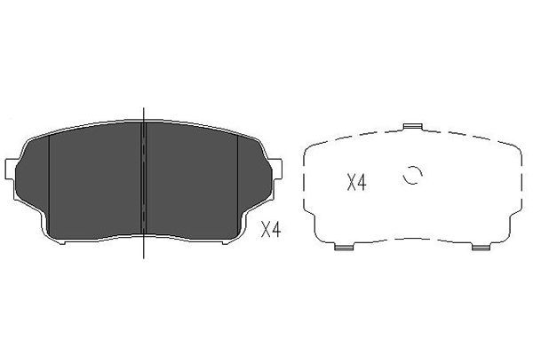 Brake Pad Set, disc brake Kavo Parts KBP-8511