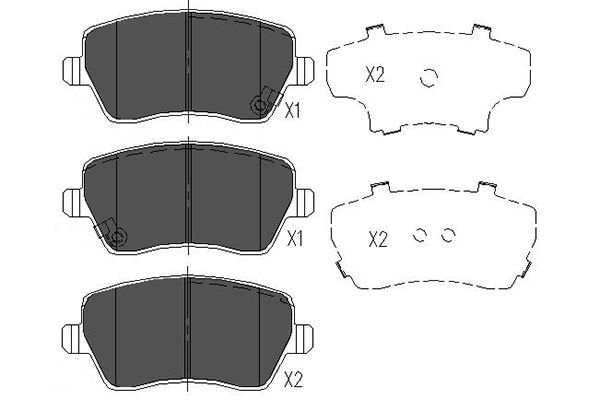 Brake Pad Set, disc brake Kavo Parts KBP-8522