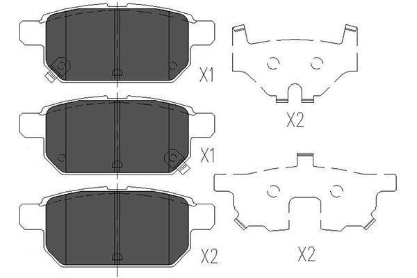 Stabdžių trinkelių rinkinys, diskinis stabdys Kavo Parts KBP-8526