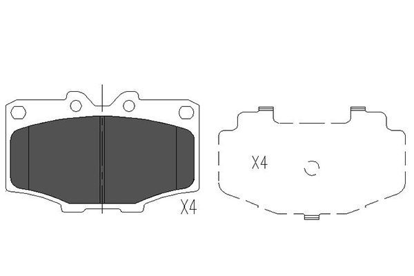 Brake Pad Set, disc brake Kavo Parts KBP-9028