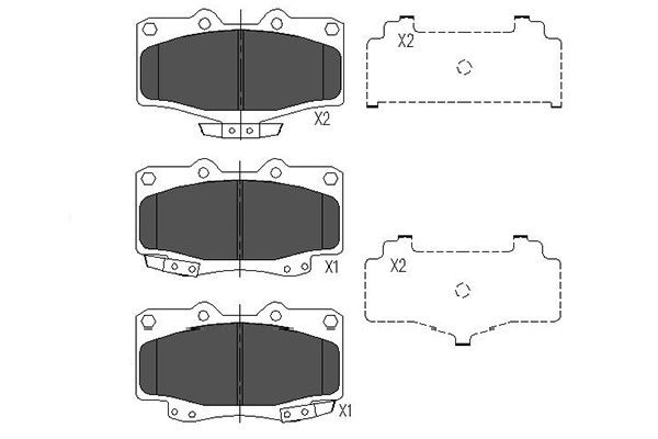 Комплект гальмівних накладок, дискове гальмо Kavo Parts KBP-9054