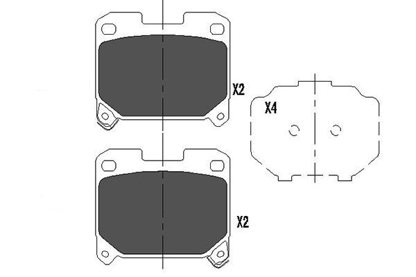 Комплект гальмівних накладок, дискове гальмо Kavo Parts KBP-9063