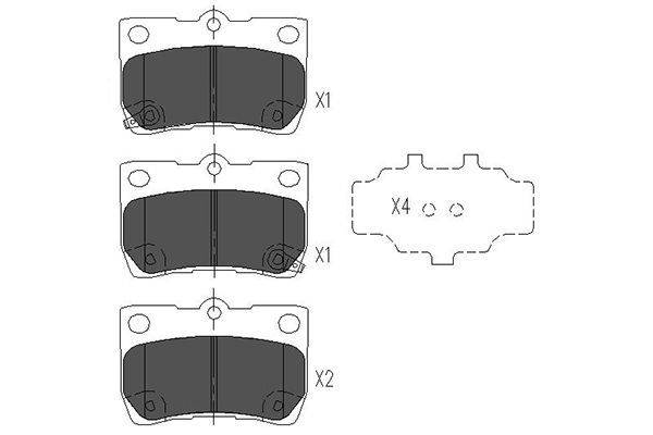 Brake Pad Set, disc brake Kavo Parts KBP-9083