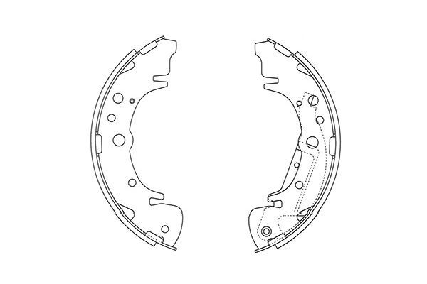 Комплект гальмівних колодок Kavo Parts KBS-4412