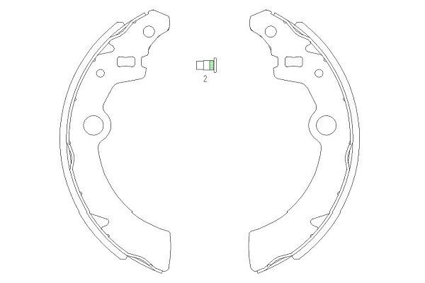 Комплект гальмівних колодок Kavo Parts KBS-8907