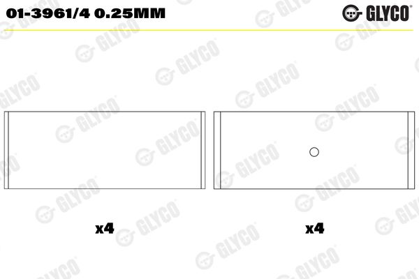 Guoliai dideliu galu GLYCO 01-3961/40.25MM