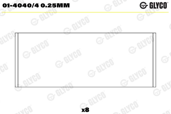 Guoliai dideliu galu GLYCO 01-4040/40.25MM