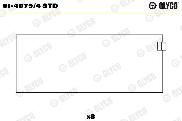 Veliki krajnji ležajevi GLYCO 01-4079/4STD