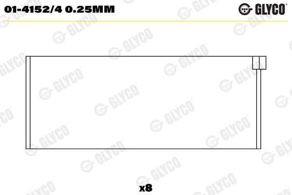 Guoliai dideliu galu GLYCO 01-4152/4 0.25MM