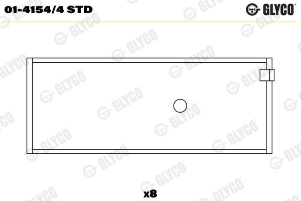 Connecting Rod Bearing GLYCO 01-4154/4 STD