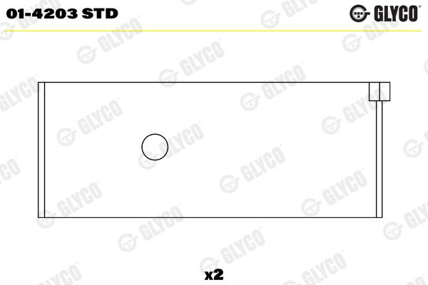 Підшипник шатуна GLYCO 01-4203 STD