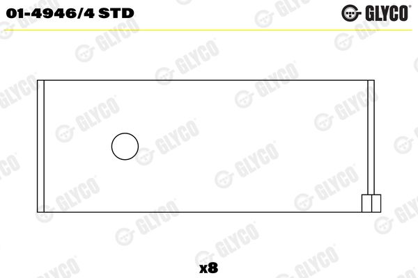 Connecting Rod Bearing GLYCO 01-4946/4 STD