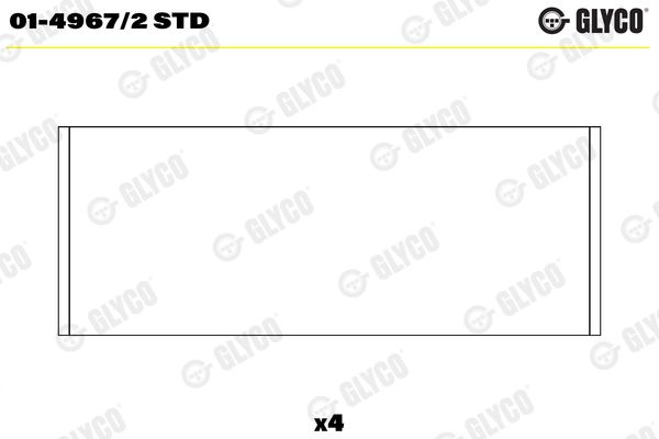 Підшипник шатуна GLYCO 01-4967/2 STD