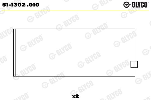 Veliki krajnji ležajevi GLYCO 51-1302 .010