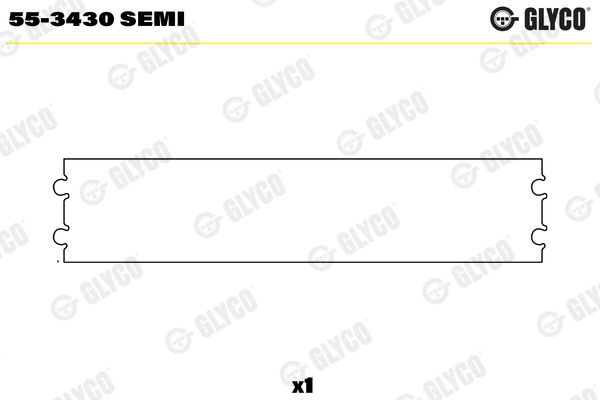 Įvorės mažu galu, švaistiklis GLYCO 55-3430 SEMI