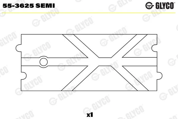 Įvorės mažu galu, švaistiklis GLYCO 55-3625 SEMI