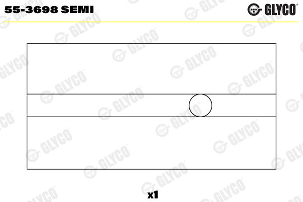 Įvorės mažu galu, švaistiklis GLYCO 55-3698 SEMI