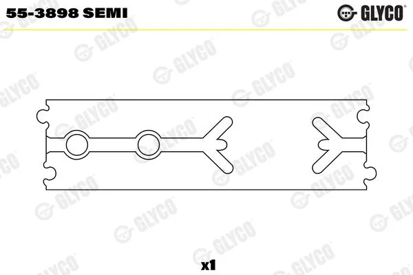 Įvorės mažu galu, švaistiklis GLYCO 55-3898 SEMI