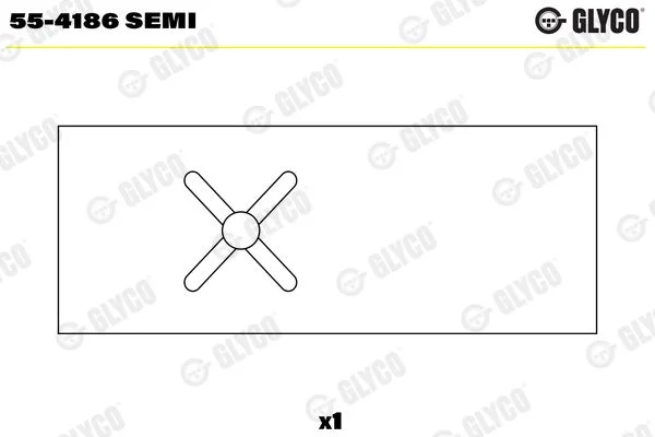 Įvorės mažu galu, švaistiklis GLYCO 55-4186 SEMI