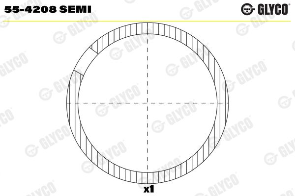 Įvorės mažu galu, švaistiklis GLYCO 55-4208 SEMI