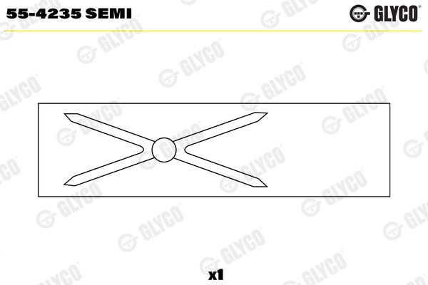 Įvorės mažu galu, švaistiklis GLYCO 55-4235 SEMI