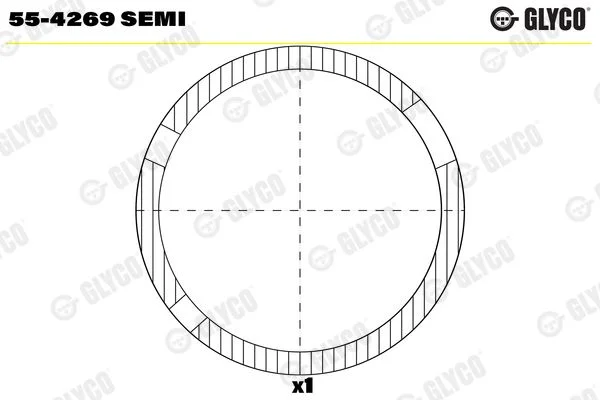 Įvorės mažu galu, švaistiklis GLYCO 55-4269SEMI
