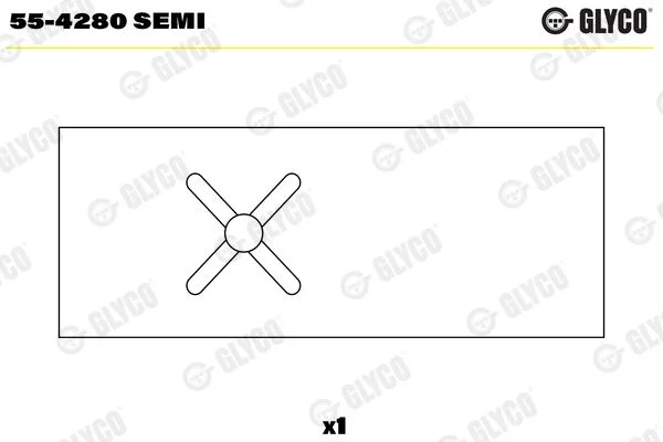 Įvorės mažu galu, švaistiklis GLYCO 55-4280SEMI