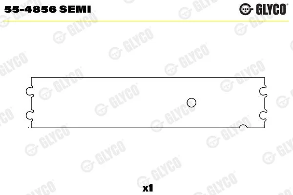 Įvorės mažu galu, švaistiklis GLYCO 55-4856 SEMI