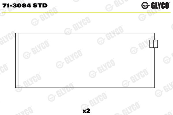 Підшипник шатуна GLYCO 71-3084 STD