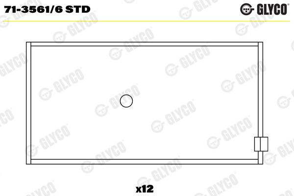 Connecting Rod Bearing GLYCO 71-3561/6 STD