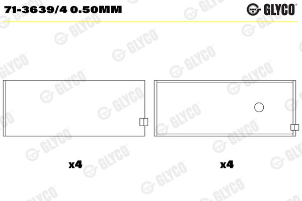 Connecting Rod Bearing GLYCO 71-3639/40.50MM