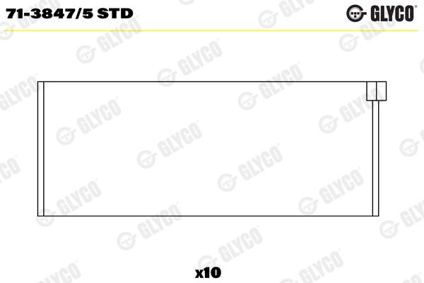 Підшипник шатуна GLYCO 71-3847/5 STD