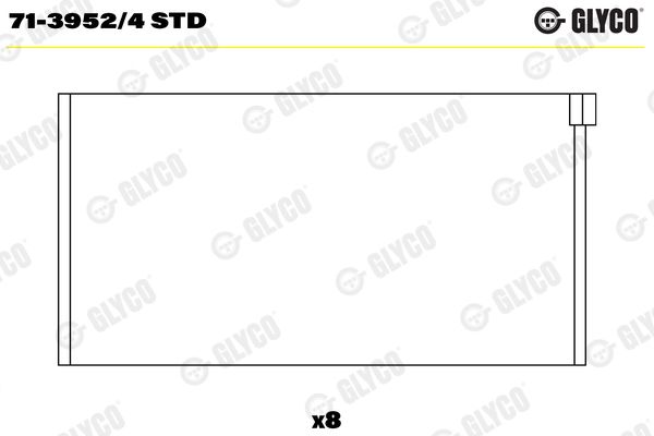 Підшипник шатуна GLYCO 71-3952/4 STD