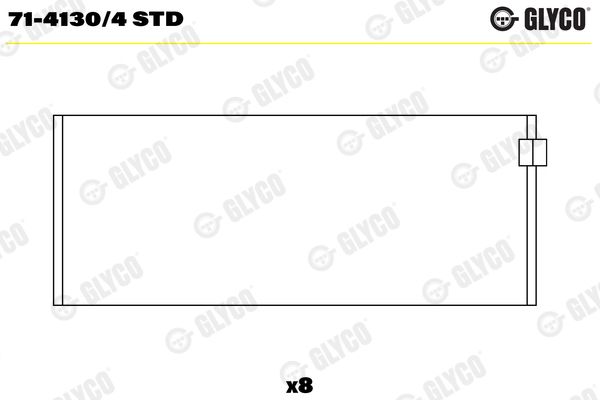 Guoliai dideliu galu GLYCO 71-4130/4 STD