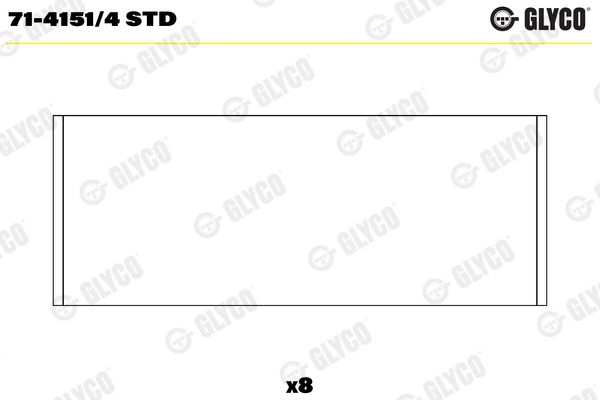 Connecting Rod Bearing GLYCO 71-4151/4 STD