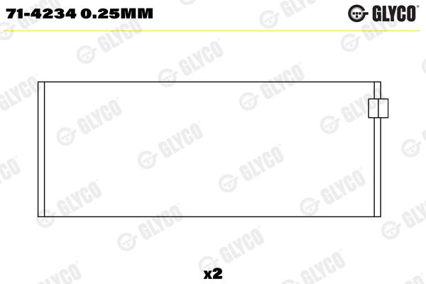 Connecting Rod Bearing GLYCO 71-4234 0.25MM