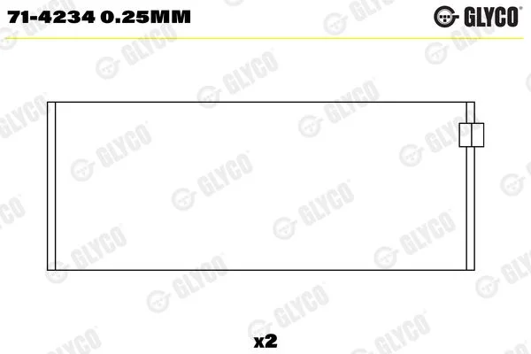 Švaistiklio indėklas GLYCO 71-4234 0.25MM