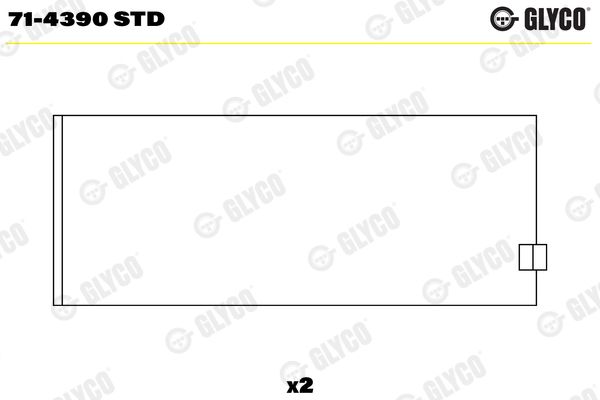 Підшипник шатуна GLYCO 71-4390 STD