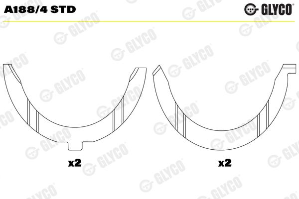 Проміжна шайба, колінчатий вал GLYCO A188/4 STD