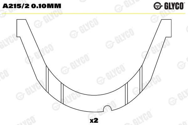 Atraminis tarpiklis, alkūninis velenas GLYCO A215/20.10MM