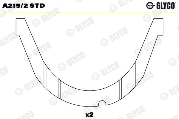Проміжна шайба, колінчатий вал GLYCO A215/2 STD