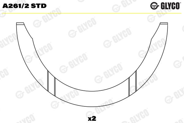 Thrust Washer, crankshaft GLYCO A261/2 STD
