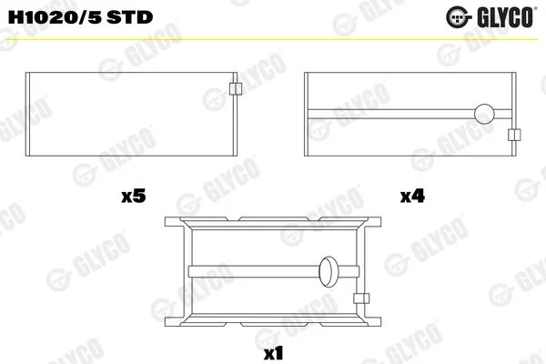 Alkūninio veleno indėklas GLYCO H1020/5STD