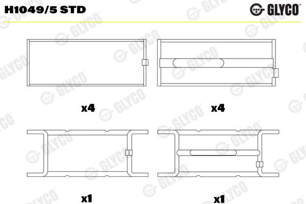 Crankshaft Bearing GLYCO H1049/5STD