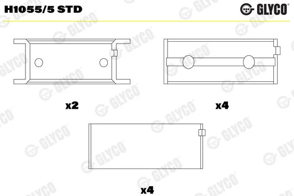 Alkūninio veleno indėklas GLYCO H1055/5 STD