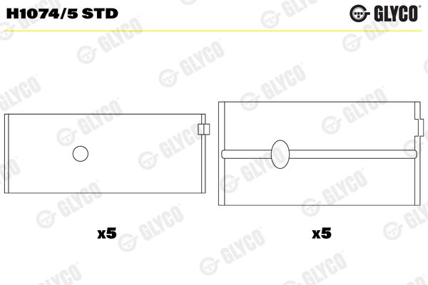 Crankshaft Bearing GLYCO H1074/5 STD