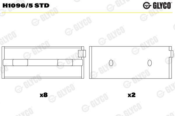 Crankshaft Bearing GLYCO H1096/5 STD