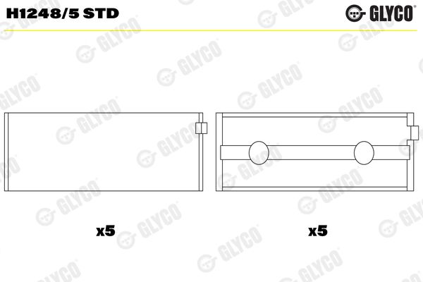 Crankshaft Bearing GLYCO H1248/5 STD