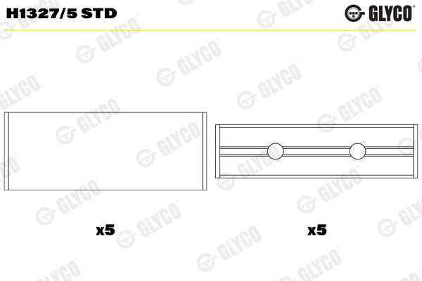 Crankshaft Bearing GLYCO H1327/5 STD