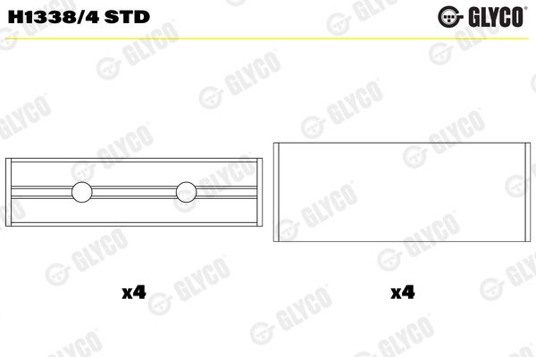 Crankshaft Bearing GLYCO H1338/4 STD